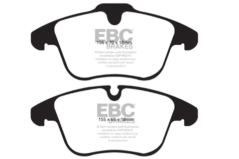 EBC 13-15 Jaguar XF 2.0 Turbo Yellowstuff Front Brake Pads - DP41911R
