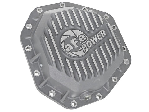 aFe Power Street Ser Rear Diff Cover Raw w/Mach Fin 2017 Ford Diesel Trucks V8-6.7L(td) Dana M275-14 - 46-70350