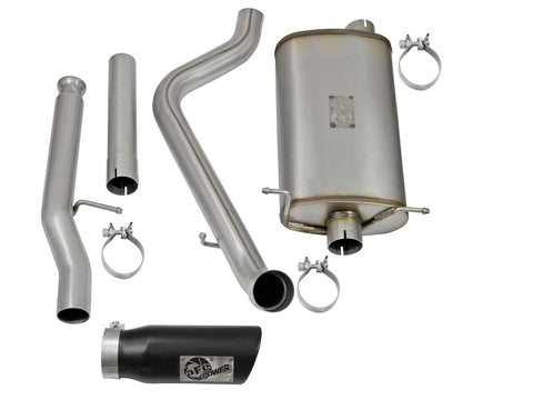 aFe MACHForce XP Exhausts Cat-Back Black Tip 09-17 GM Silverado 1500 4.3/5.3L RegCab SB/LB - 49-44072-B