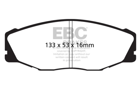 EBC 93-95 Toyota T100 Pick Up 1/2 Ton 2WD Ultimax Front Brake Pads - UD686