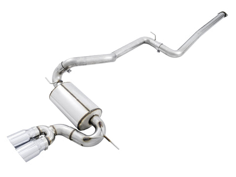 AWE Tuning Ford Focus ST Touring Edition Cat-Back Exhaust - Non-Resonated - Chrome Silver Tips - 3015-32092