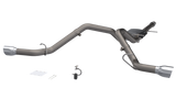 QTP 14-18 Chevy Silverado 1500 4.8L/5.3L EC/CC SB 304SS Scrmr Cat-Back Rear Split Exit w/4.5in Tips - 410015