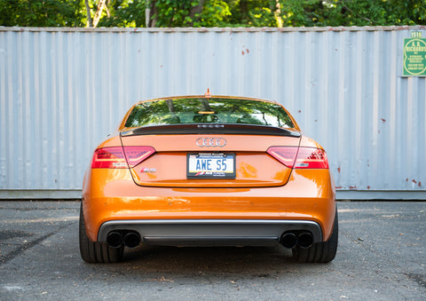 AWE Tuning Audi B8.5 S5 3.0T Track Edition Exhaust - Diamond Black Tips (102mm) - 3010-43046
