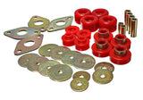 Energy Suspension Body Mount Set-Reg Access & Dbl Cab - Red - 8.4109R