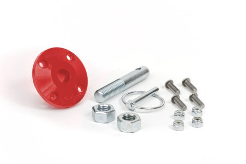 Daystar Hood Pin Kit Red Single Includes Polyurethane Isolator Pin Spring Clip and Related Hardware - KU71104RE