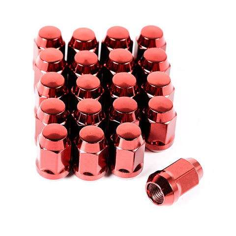 Rugged Ridge Wheel Lug Nut Set of 20 Red 1/2-20 - 16715.24
