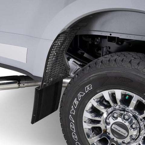 Putco 17-20 Ford SuperDuty - Set of 2 (Excl Dually Rear) Mud Skins - Polished SS w/ Hex Shield - 78030