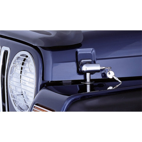 Rugged Ridge Locking Hood Catch Kit Chrome 97-06 Jeep Wrangler - 11302.03