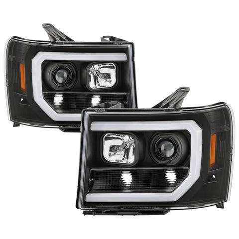 Spyder GMC Sierra 1500/2500/3500 07-13 Denali 08-13 LED Headlights Blk PRO-YD-GS07V2PL-BK - 5087522