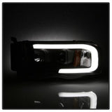 Spyder 02-05 Dodge Ram 1500 Light Bar Projector Headlights - Black (PRO-YD-DR02V2-LB-BK) - 5084606