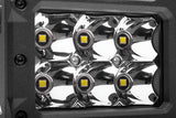 Go Rhino Xplor Bright Series Rectangle LED Spot Light Kit (Surface/Thread Stud Mnt) 4x3 - Blk (Pair) - 753003023SBS