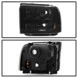 xTune Ford F250 F350 F450 Superduty Excursion 99-04 Headlights Black Smoked HD-JH-FF25099-HA-BSM - 9033001