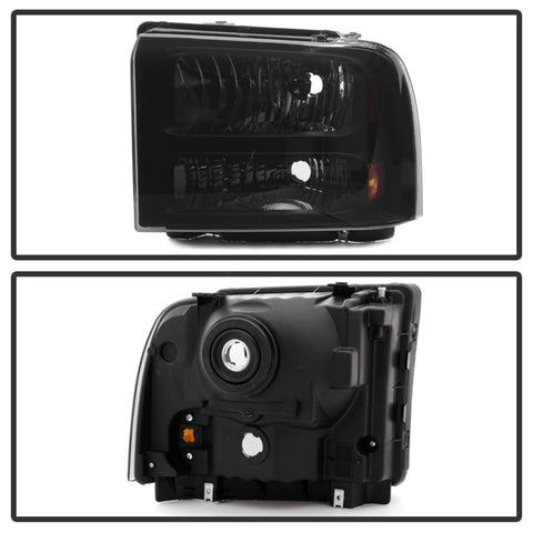 xTune Ford F250 F350 F450 Superduty Excursion 99-04 Headlights Black Smoked HD-JH-FF25099-HA-BSM - 9033001
