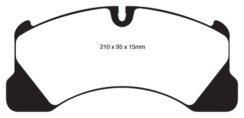 EBC 10+ Porsche Cayenne 3.0 Supercharged Hybrid Yellowstuff Front Brake Pads - DP41835R