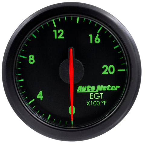 Autometer Airdrive 2-1/16in EGT Gauge 0-2000 Degrees F - Black - 9145-T