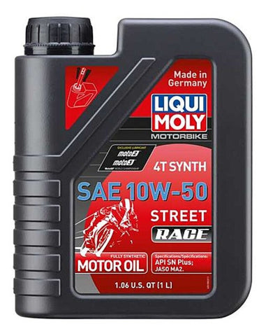 LIQUI MOLY 1L Motorbike 4T Synth SAE 10W50 Street Race - 20066