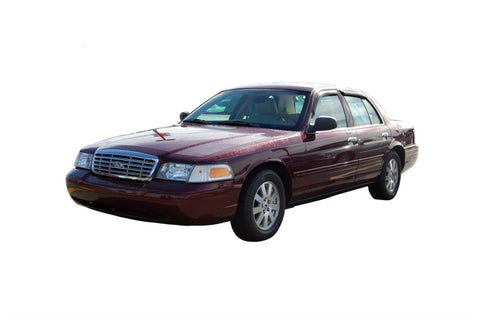 AVS 98-11 Ford Crown Victoria (Short Rears) Ventvisor Outside Mount Window Deflectors 4pc - Smoke - 94228