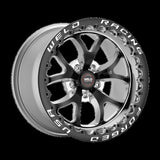 Weld S76 17x10 / 5x115mm BP / 6.7in. BS Black Wheel (High Pad) - Polished Single Beadlock MT - 76HB7100W67G