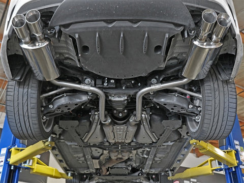 aFe Takeda 16-17 Lexus RC 200T 2.0L (t) 2in. SS Axle-Back Exhaust System w/Polished Tips - 49-36037-P
