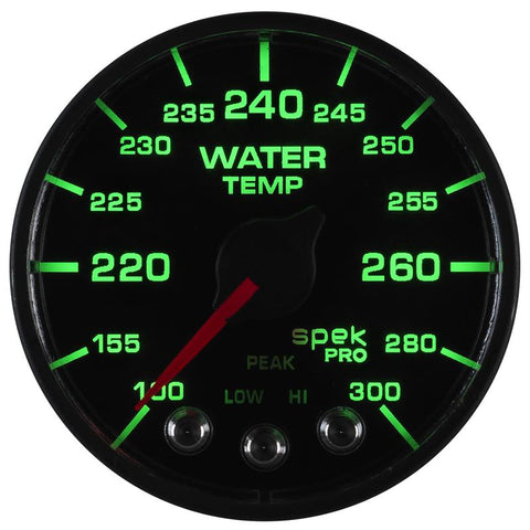 Autometer Spek-Pro - Nascar 2-1/16in Water Temp 100- 300F Bfb Ecu - P546328-N2