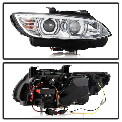 Spyder 08-10 BMW F92 3 Series Proj Headlight - High Beam H3 DRL LED - Chrome - PRO-YD-BMWE9208-DRL-C - 5086518