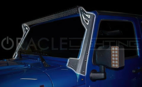 Oracle Jeep JK Upper Windshield Brackets/Light Combo - 2146-504