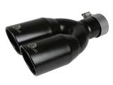 aFe Rebel Series 2.5in 409 SS Axle-Back Exhaust System Black 07-18 Jeep Wrangler (JK) V6-3.6L/3.8L - 49-48086-B