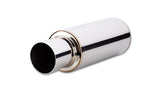 Vibrant TPV Round Muffler (23in Long) with 4in Round Tip Straight Cut - 2.5in inlet I.D. - 1057