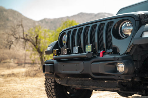 DV8 Offroad 2018-2025 Wrangler JL Push Bar for Mopar Rubicon Steel Bumper - LBJL-13