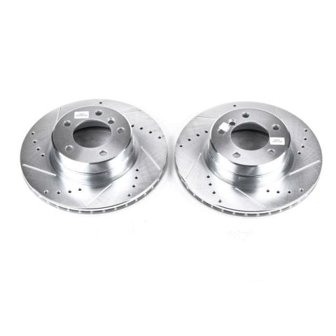 Power Stop 04-07 BMW 525i Front Evolution Drilled & Slotted Rotors - Pair - EBR841XPR