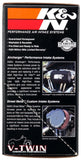 K&N 00-16 Harley Davidson Street Metal Intake System Flare Black - RK-3932B