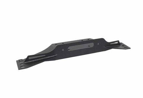 Fishbone Offroad 97-06 Jeep Wrangler TJ Winch Plate Steel - Black Textured Powdercoat Piranha Series - FB21052
