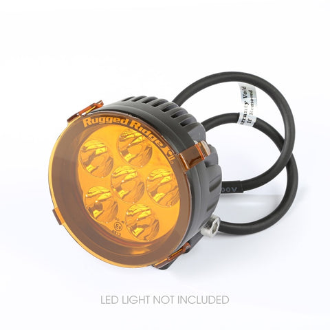 Rugged Ridge 3.5in LED Light Cover Round Amber - 15210.68