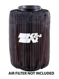 K&N Air Filter Wrap Drycharger - Round Straight - Black for Polaris Ranger - PL-8007DK