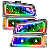 Oracle Chevrolet Silverado 03-06 Square Halo Kit - ColorSHIFT w/o Controller - 3959-334
