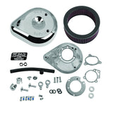 S&S Cycle 08-16 Touring Stock Bore Throttle By Wire Teardrop Air Cleaner Kit - Chrome - 170-0305B