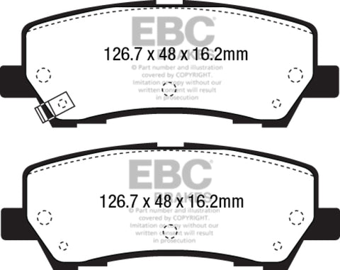 EBC 2015+ Ford Mustang 5.0L (w/Performance Package) Bluestuff Rear Brake Pads - DP53043NDX