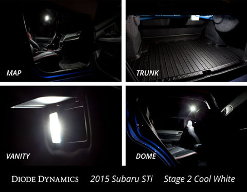 Diode Dynamics 15-19 Subaru WRX Interior Light Kit Stage 2 - Red - DD0265