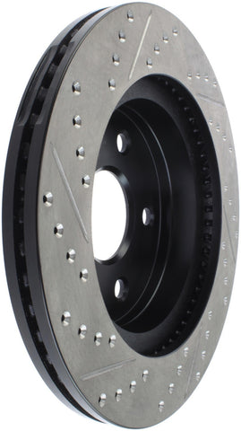 StopTech 04-06 Dodge Durango / 02-10 Ram 1500 (exc Mega Cab) Front Left Slotted & Drilled Rotor - 127.67053L