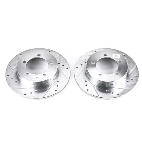 Power Stop 90-94 Eagle Talon Rear Evolution Drilled & Slotted Rotors - Pair - JBR519XPR