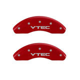 MGP Front set 2 Caliper Covers Engraved Front Vtec Red finish silver ch - 20210FVTCRD