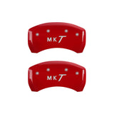 MGP 4 Caliper Covers Engraved Front Lincoln Engraved Rear MKT Red finish silver ch - 36020SLMTRD