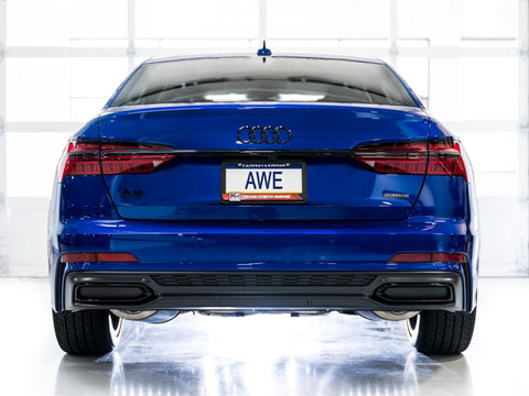 AWE Tuning Audi 2019-2023 C8 A6/A7 3.0T Touring Edition Cat-Back Exhaust- Turn Downs - 3015-31003