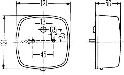 Hella 2578 Stop / Turn / Tail / License Plate Lamp - 002578701
