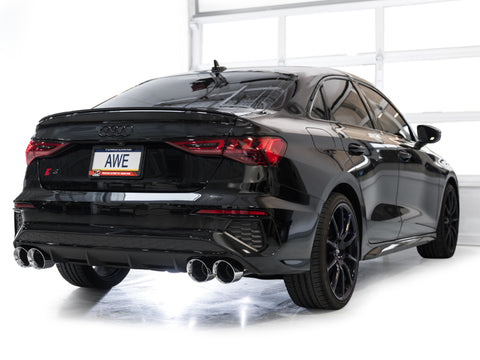 AWE Tuning 22-24 Audi 8Y S3 Track Edition Exhaust - Chrome Silver Tips - 3020-42897