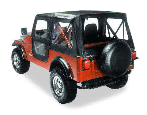 Bestop A-Top For OEM - 76-86 Jeep Cj7 Replace (Black Crush Clear Windows Door Skins Included) - 51118-01