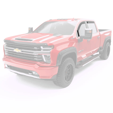 EGR 2019 Chevy 1500 Crew Cab In-Channel Window Visors - Dark Smoke - 571651