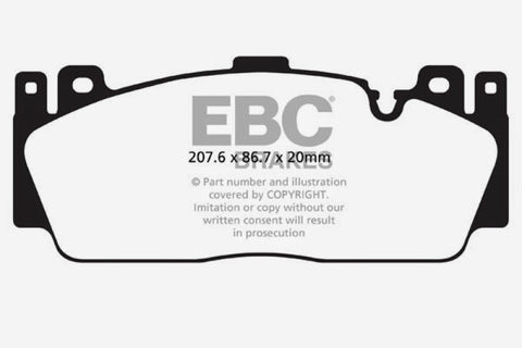 EBC 12-16 BMW M5 (F10) Bluestuff Front Brake Pads - DP52148NDX