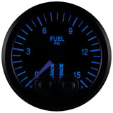 Autometer Stack 52mm 0-15 PSI 1/8in NPTF Male Pro-Control Fuel Pressure Gauge - Black - ST3504