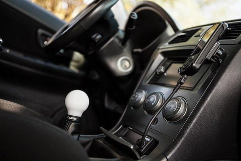 Cobb Subaru 5-Speed COBB Knob - White Knob w/ Stealth Black - 211350-W-BK
